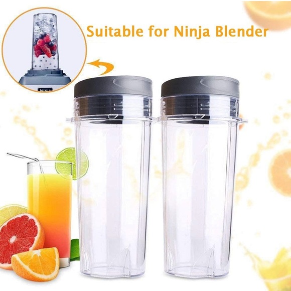 Universal 16 OZ Blender Flip Top to-go Seal Cup Lid Replacement Cups - Picture 7 of 11